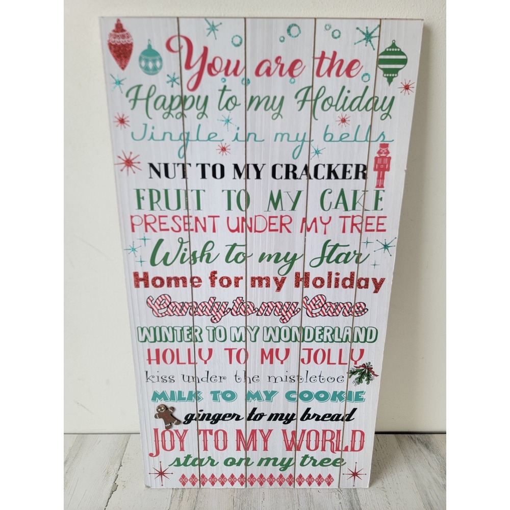You are the happy to my holiday‎ large print Xmas greeting hanging sign